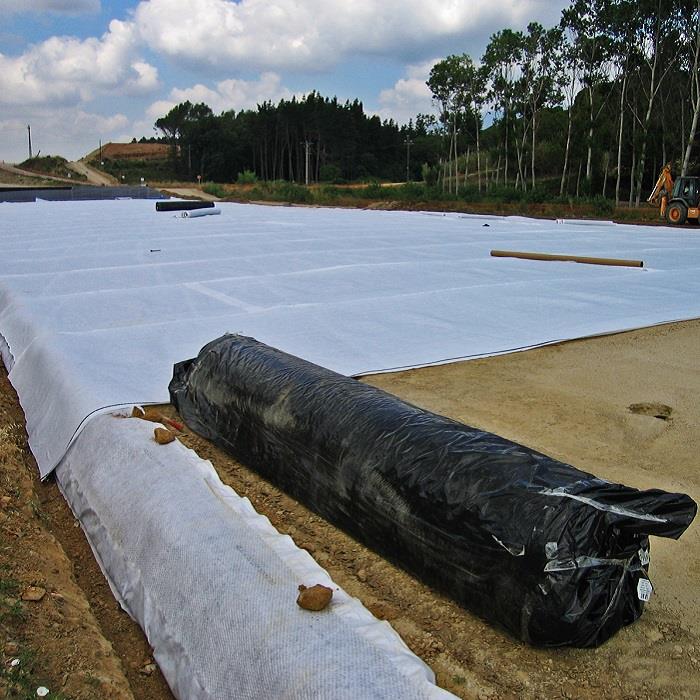 Jaring Saliran Geokomposit Permukaan Putih Jaring Saliran Geokomposit Permukaan Putih